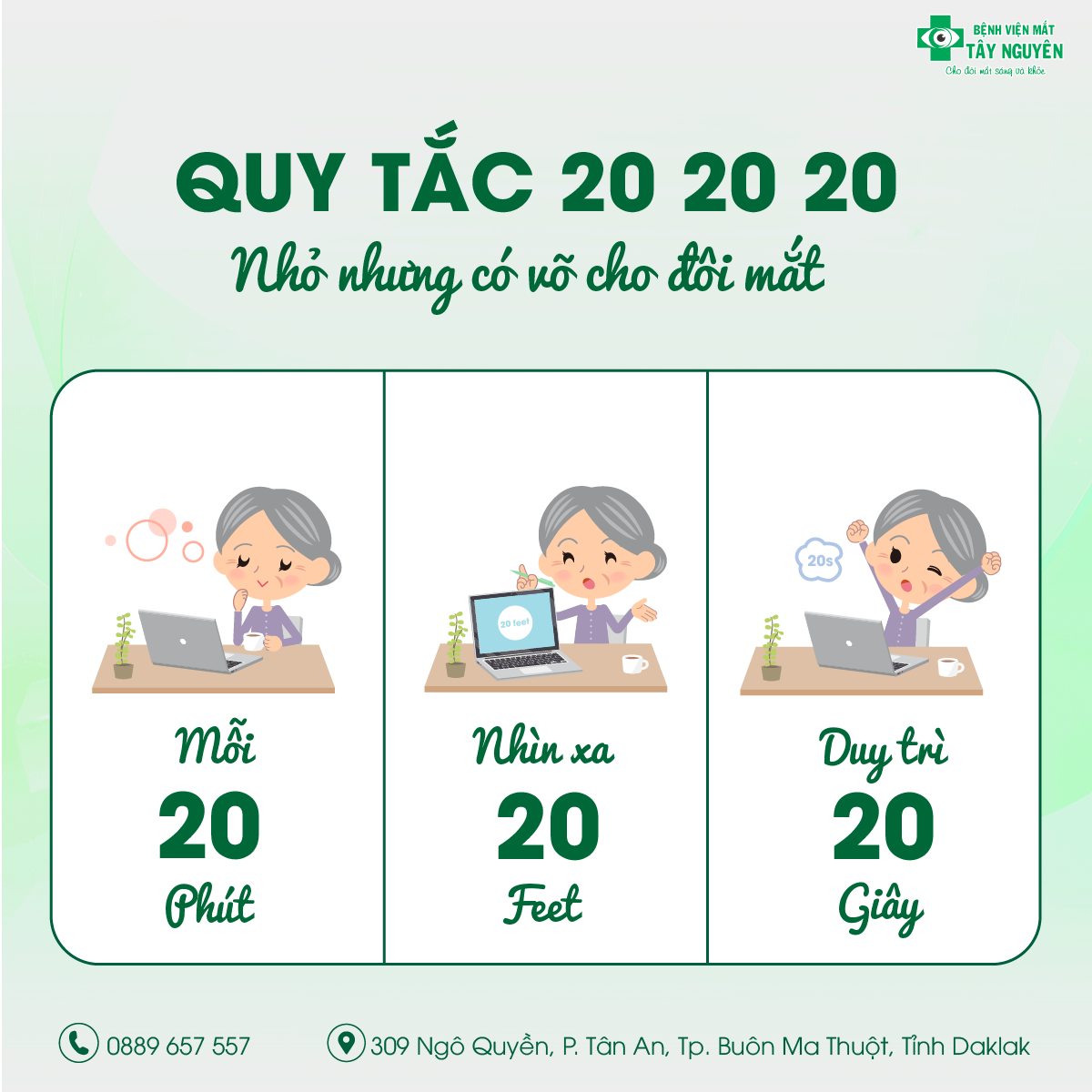 Quy tắc 20-20-20 để bảo vệ đôi mắt