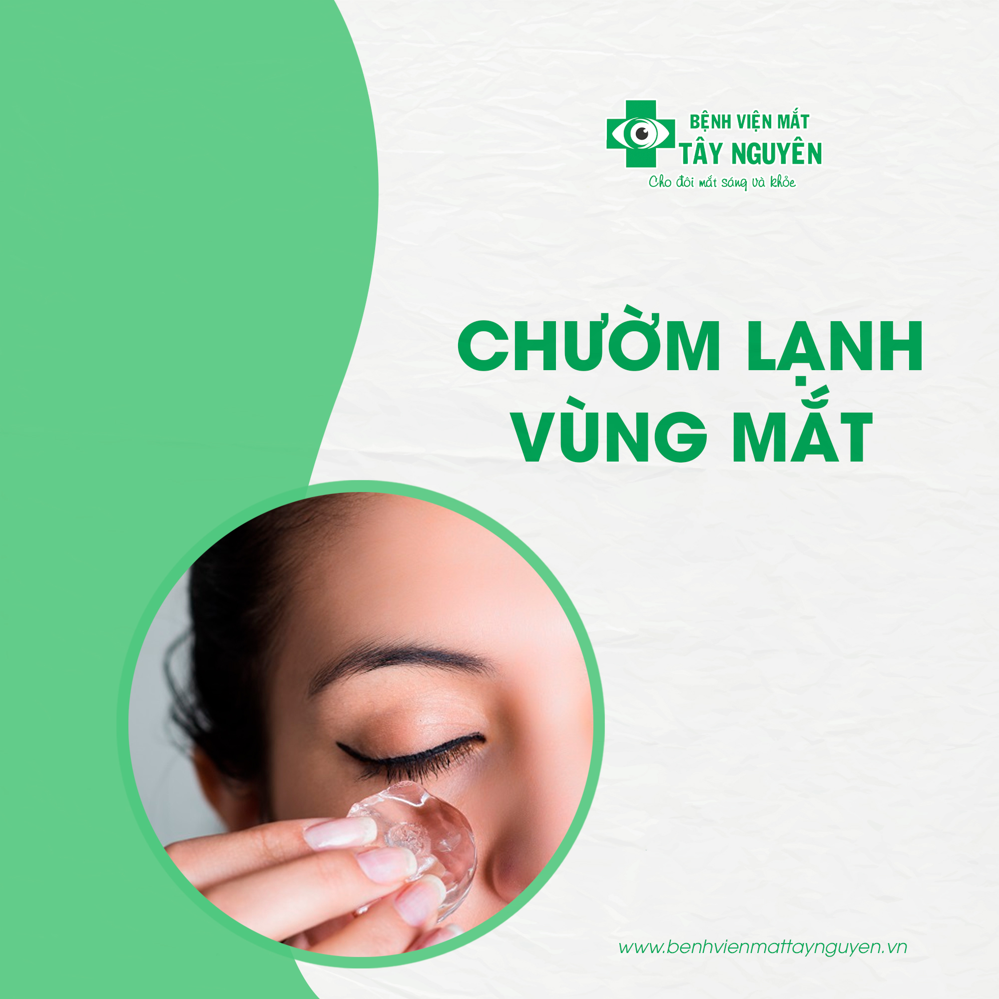 Giảm sưng mắt bằng cách chườm lạnh vùng mắt