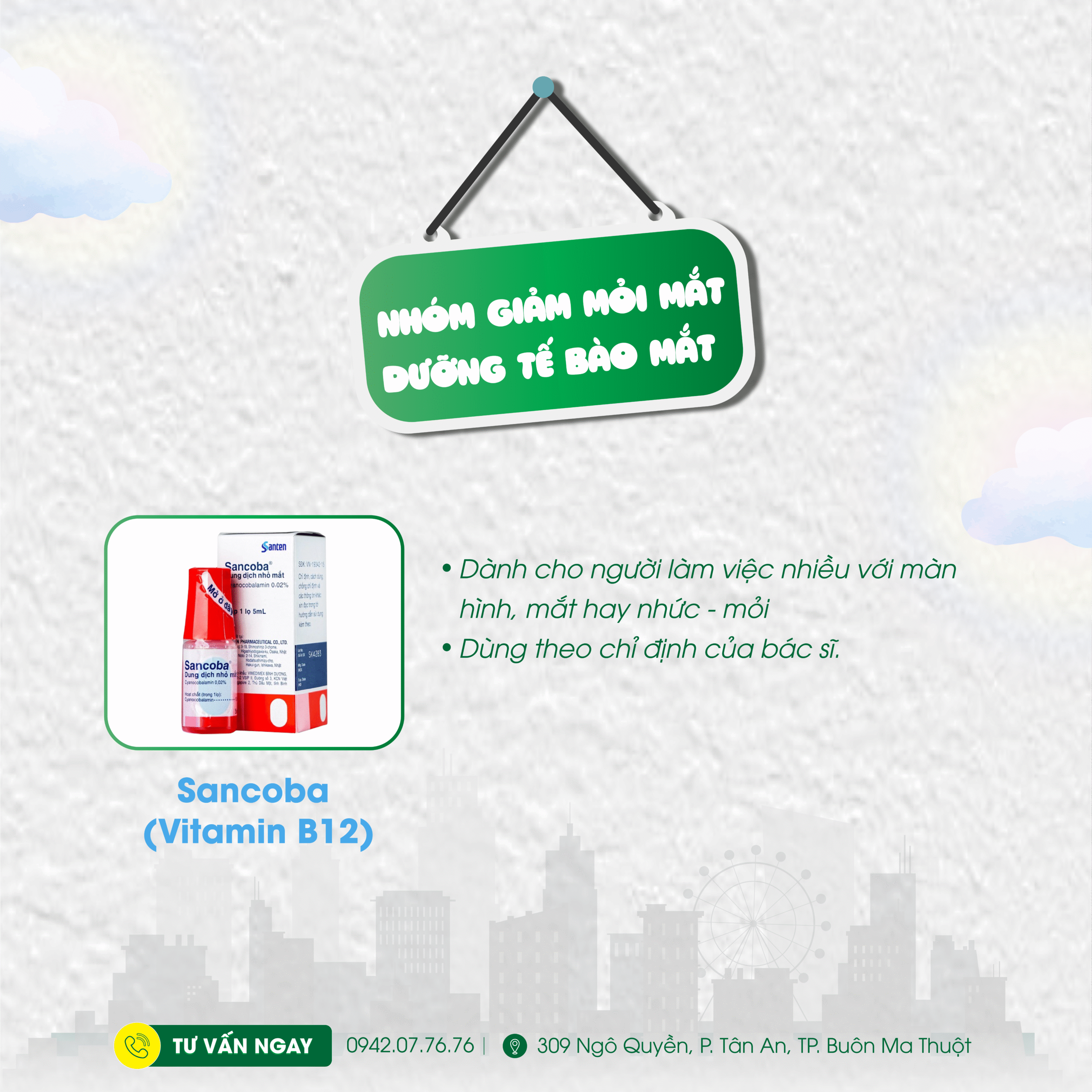 Hình ảnh nhóm thuốc làm giảm mỏi mắt và dưỡng tế bào mắt