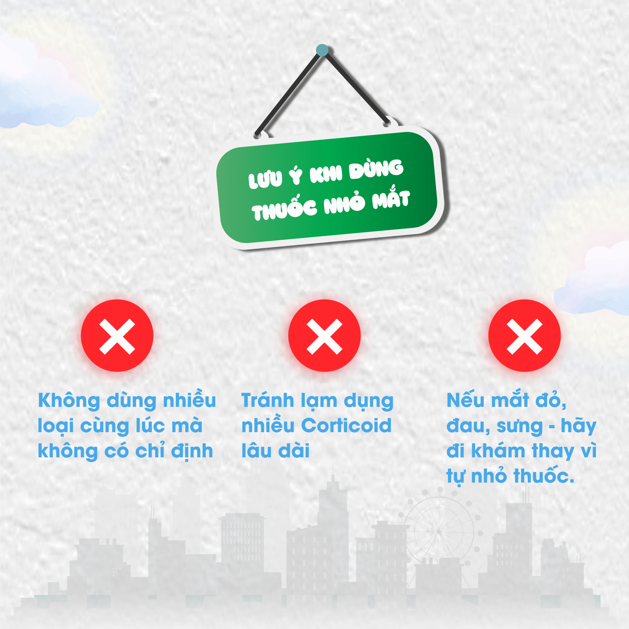 Hình ảnh lưu ý quan trọng khi sử dụng thuốc nhỏ mắt cho dân văn phòng