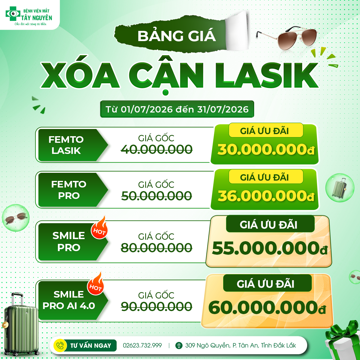 Ưu đãi xóa cận tháng 7