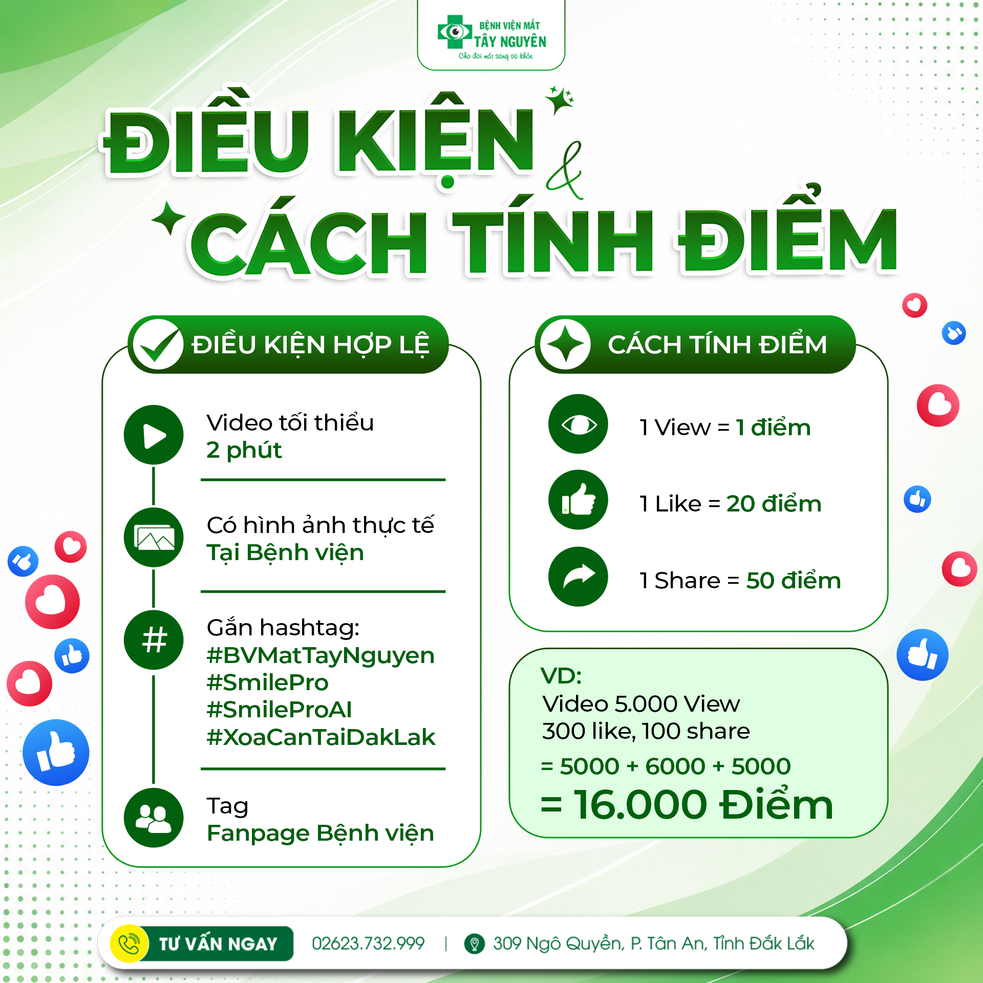Điều kiện trính điểm review xóa cận