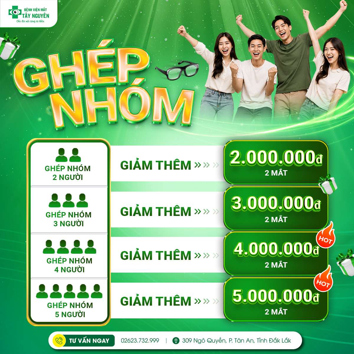 Ghép nhóm xóa cận