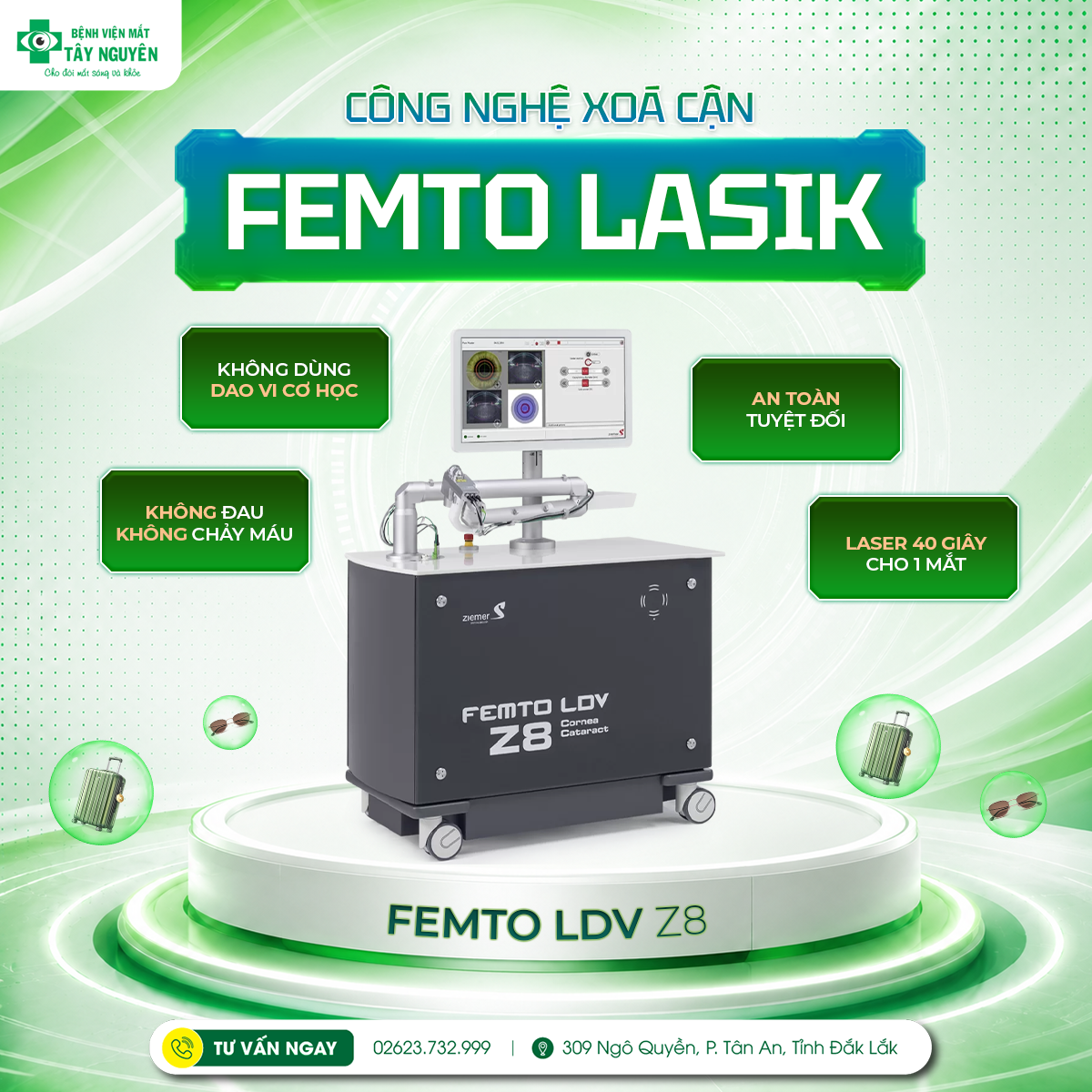 Công nghệ xóa cận Femto Lasik